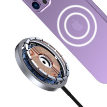 „Dudao A12XS 15W“ belaidis įkroviklis, suderinamas su „MagSafe“ – juodas