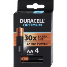 Duracell Optimum AA šarminės baterijos, 4 vnt. pakuotėje
