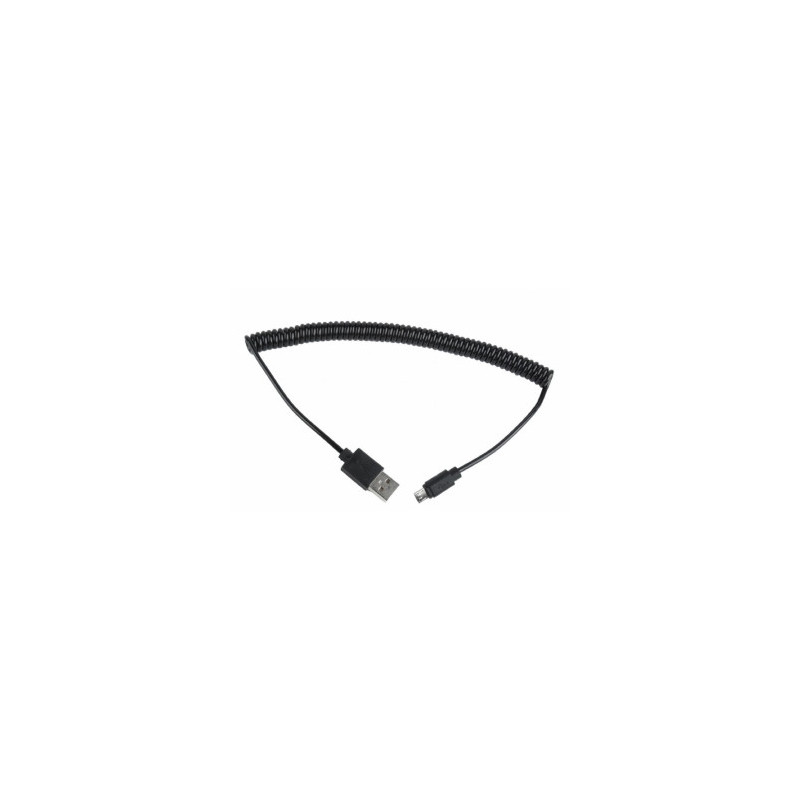 Gembird USB Male - MicroUSB Male 1.8m Black Coiled