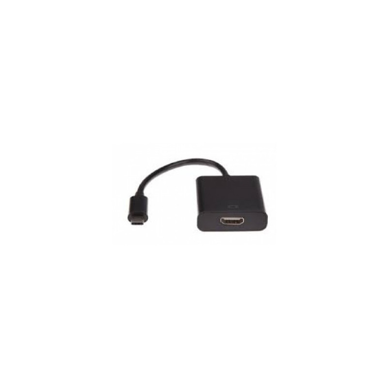 „Gembird“ USB C tipo kištukas - HDMI lizdas, juodas, 4K