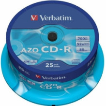 Matrix CD-R AZO Verbatim 700MB 1x-52x Crystal, 25 Pack Spindle