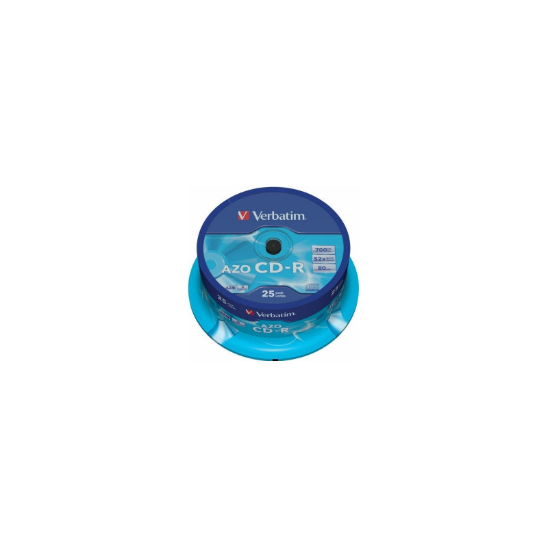Matrix CD-R AZO Verbatim 700MB 1x-52x Crystal, 25 Pack Spindle