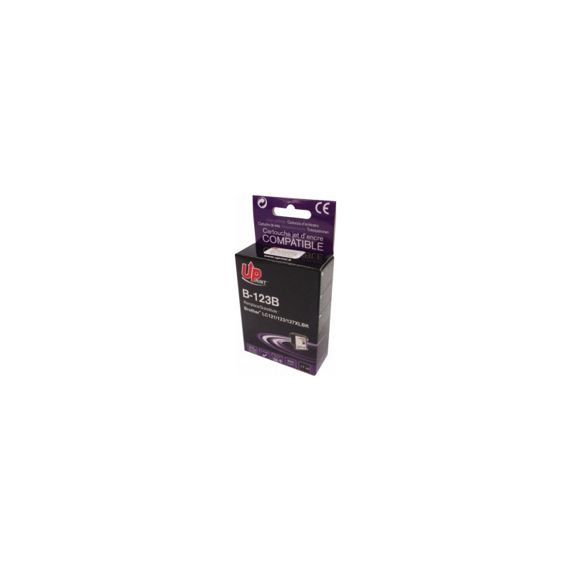 Rašalo kasetė UPrint Brother LC123BK juoda