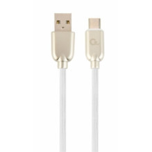 Gembird USB Male - USB Type C Male Premium rubber 2m White