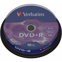 DVD+R AZO Verbatim Matrix 4.7GB 16x 10 vnt. pakuotė su velenu