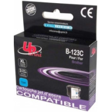 Rašalo kasetė UPrint Brother LC123C / 125XLC žydra