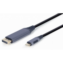„Gembird“ USB C tipo kištukas - DisplayPort kištukas, 1,8 m, kosminė pilka