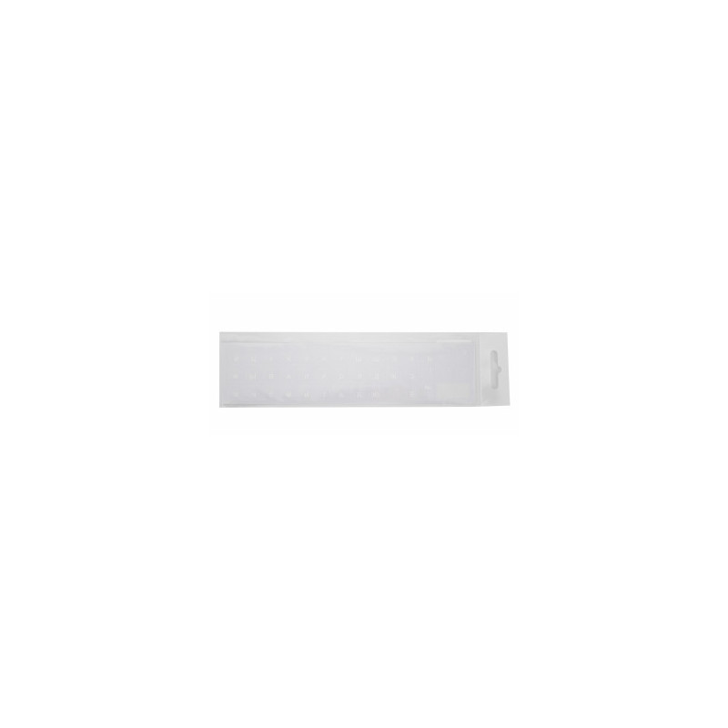 Keyboard stickers Transparent / WHITE RUS BLISTER