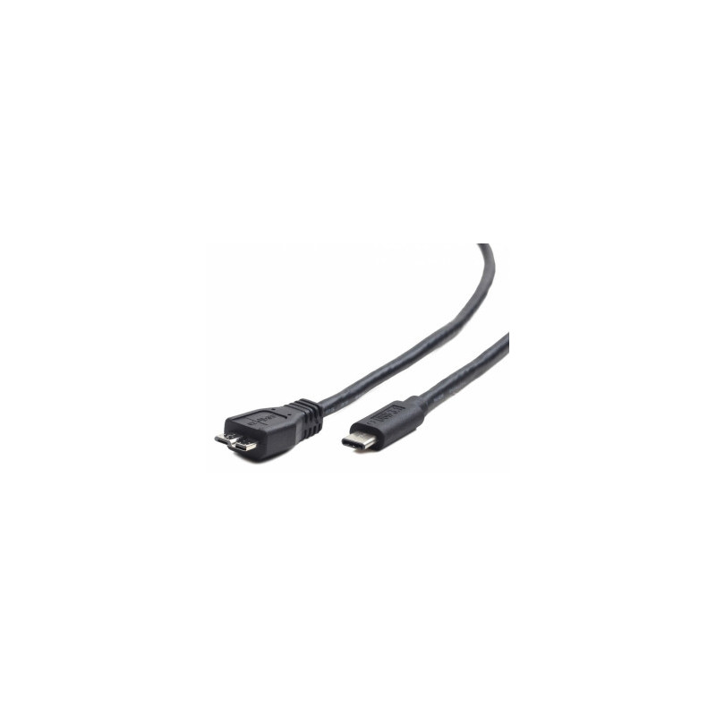 Kabelis Gembird MicroUSB kištukas - C tipo kištukas 3.0, 1m, juodas