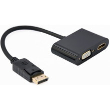 Adapter Gembird DisplayPort Male - HDMI Female + VGA Female Black
