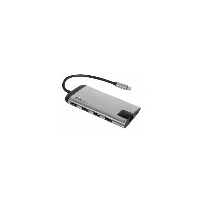 „Verbatit“ USB-C daugiaportinis šakotuvas, HDMI LAN, USB SD, „MicroSD“