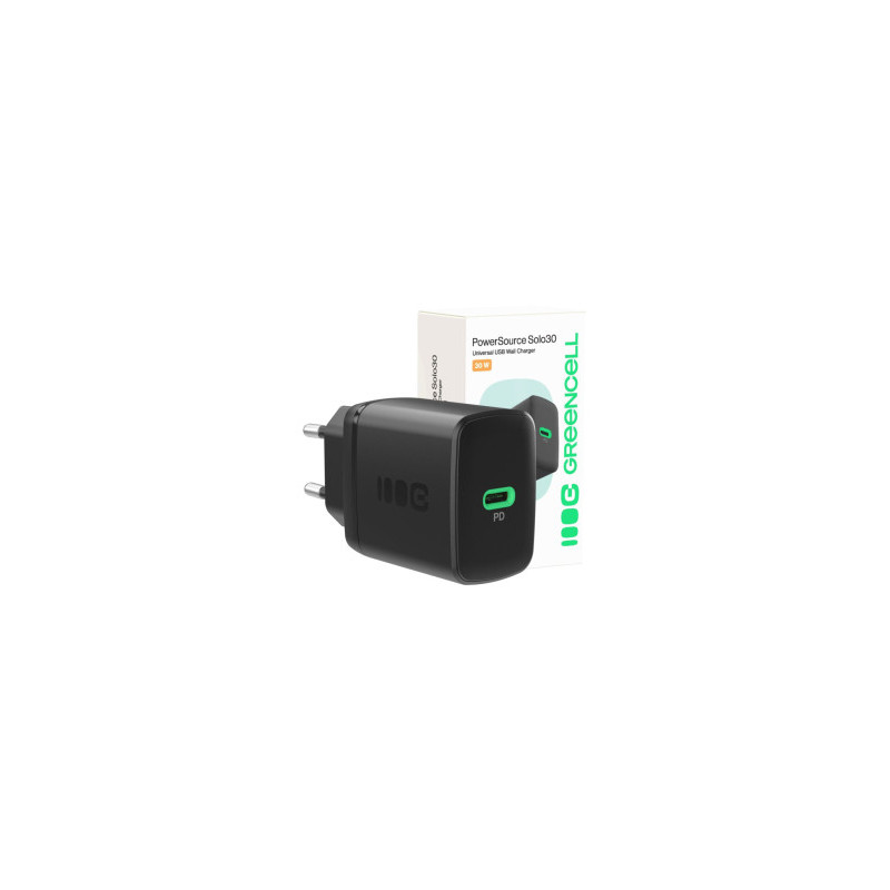 Charger Greencell PowerSource Solo30 30W Black