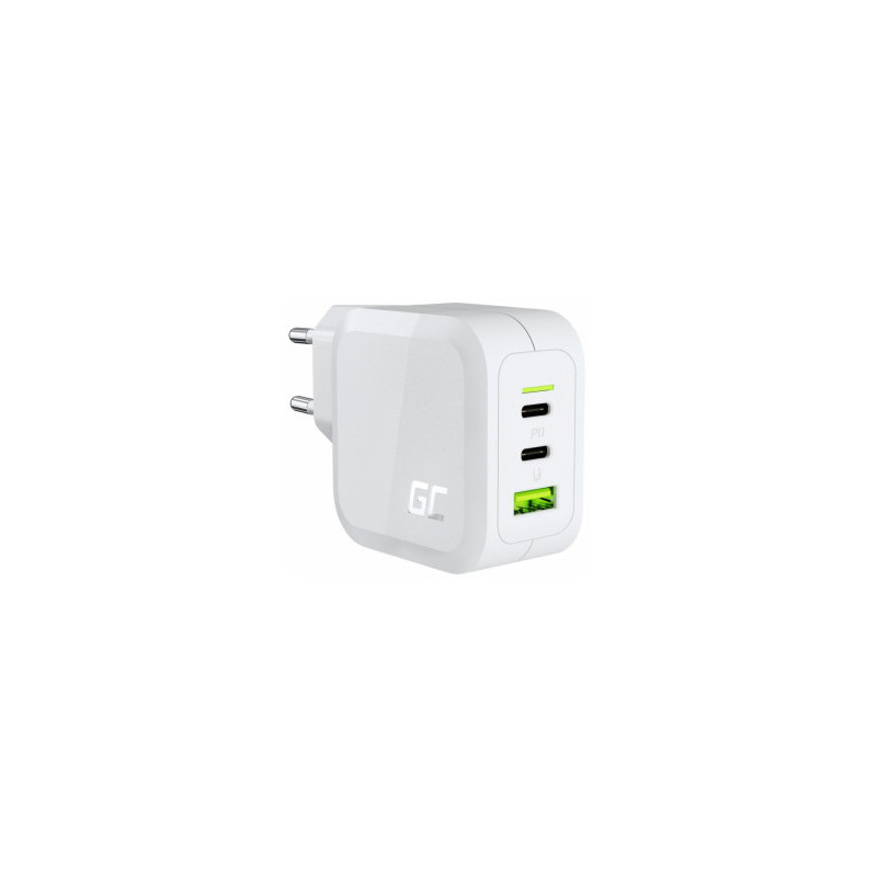 Charger Green Cell PowerGaN 65W USB-C PD Charger for laptops, MacBook, Tablets, and Smartphones