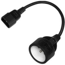 Cable-Transition Savio Power adapter cable C13 input and CEE 7 / 5 output