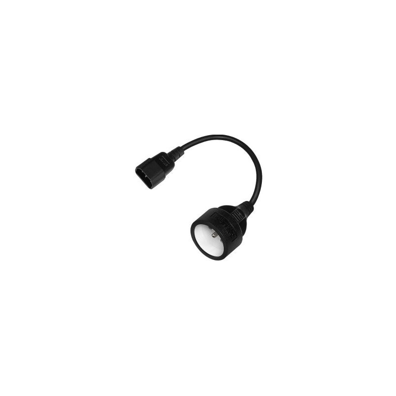 Cable-Transition Savio Power adapter cable C13 input and CEE 7 / 5 output