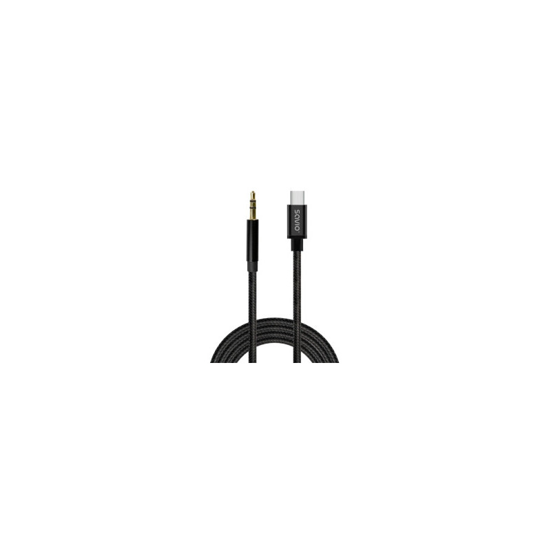 Cable SAVIO USB-C - MiniJack 3.5 mm 2m