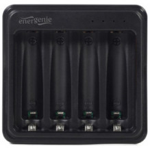 Battery charger Gembird USB 4-slot for AA / AAA Black