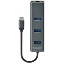 USB Hub Savio 3-port USB-C...