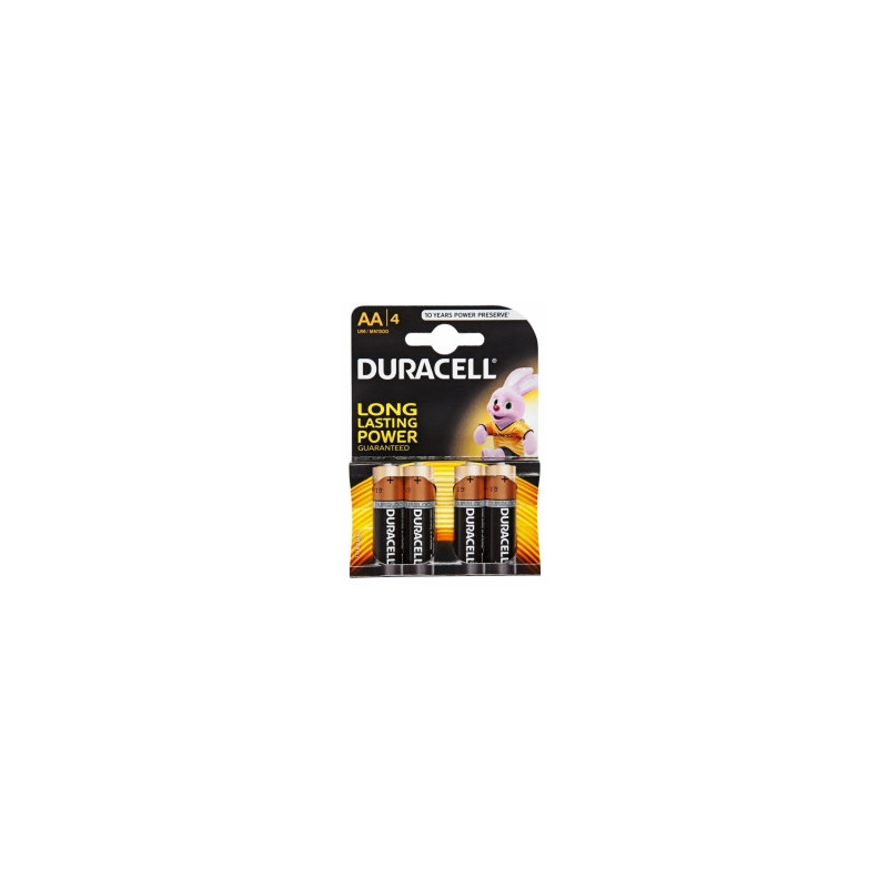 Duracell AA šarminės baterijos, 4 vnt. pakuotėje