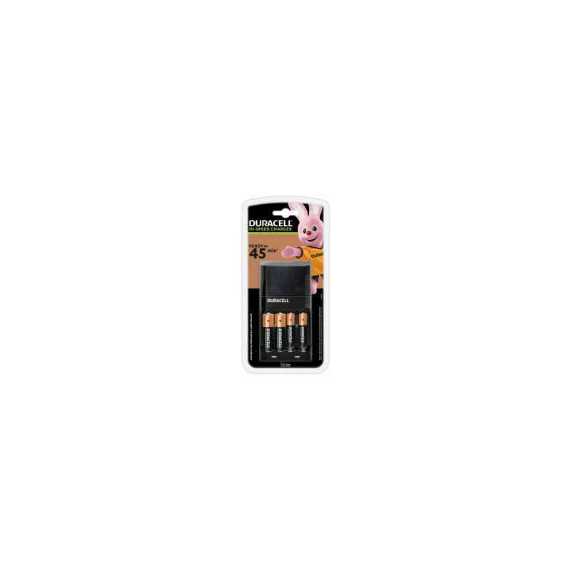 Duracell Hi-Speed Battery Charger + 2 x AA 2 x AAA