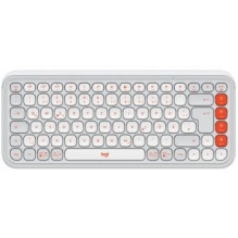 Klaviatūra „Logitech POP ICON KEYS“, balta, oranžinė, JAV