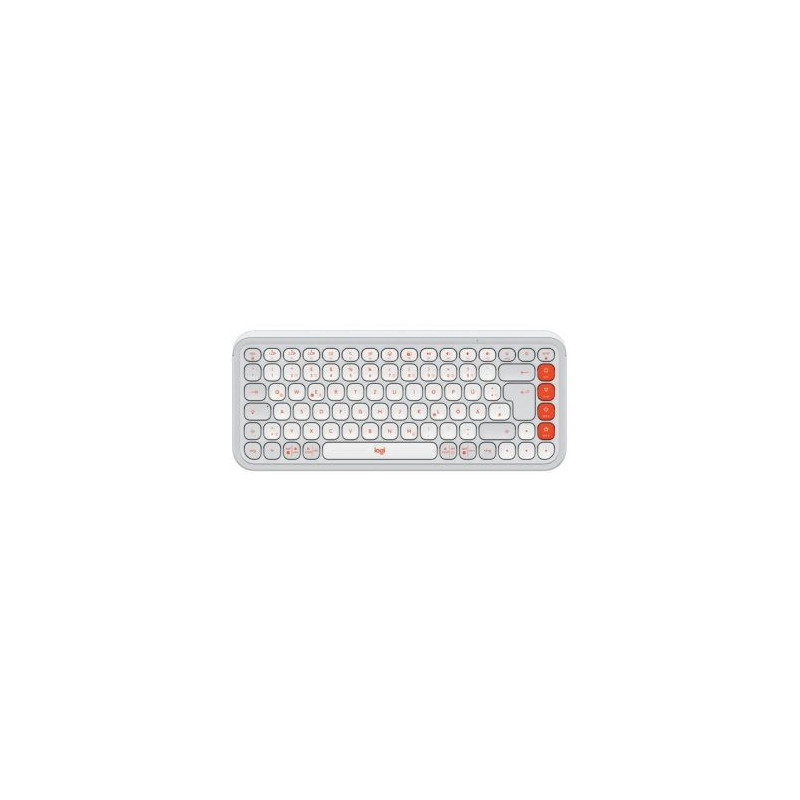 Keyboard Logitech POP ICON KEYS OFF White Orange US