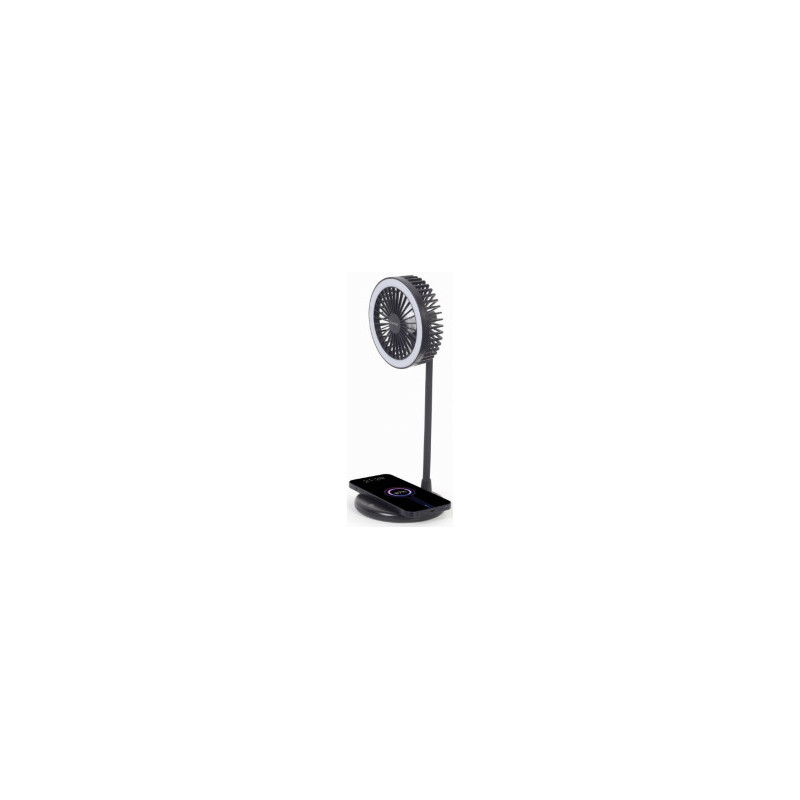 Ventilator Gembird Desktop Fan with Lamp and Wireless Charger