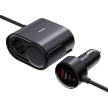 Įkroviklis Baseus 1for2 automobilinis 30W juodas