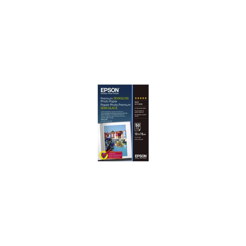 Epson Premium Semi-Gloss Photo Paper 10 x 15cm - 50 Sheets