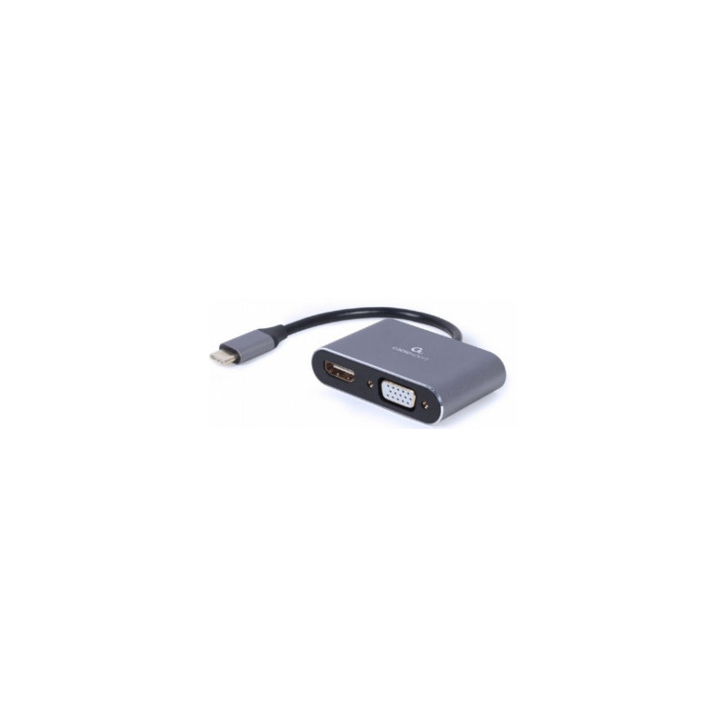 Gembird USB Type-C to HDMI + VGA Display Adapter Space Gray