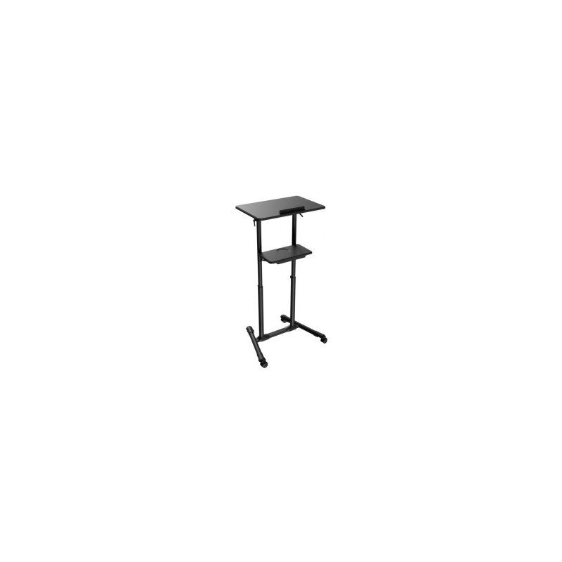 Mount Gembird Mobile Lecture Desk with Caster Wheels Black