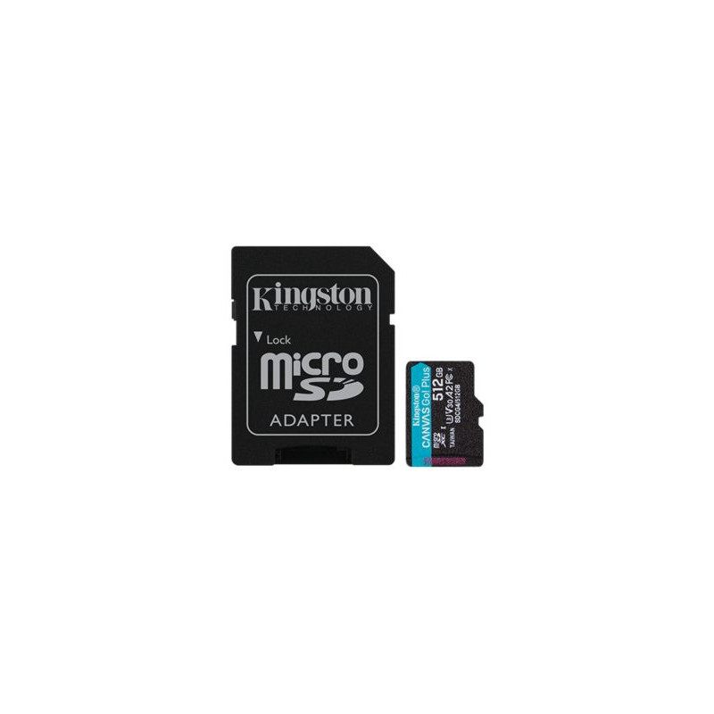 Kingston microSDXC Canvas Go Plus Gen4 512GB memory card