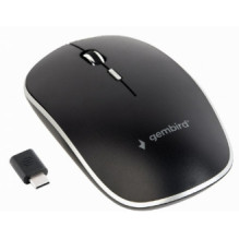 Gembird Silent Wireless Optical Type-C Mouse Black