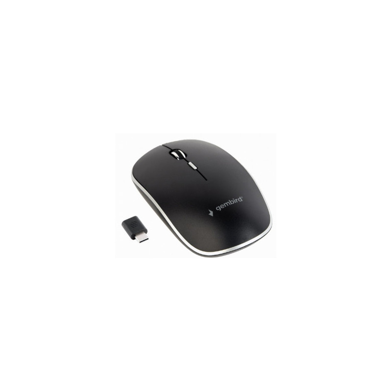 Gembird Silent Wireless Optical Type-C Mouse Black