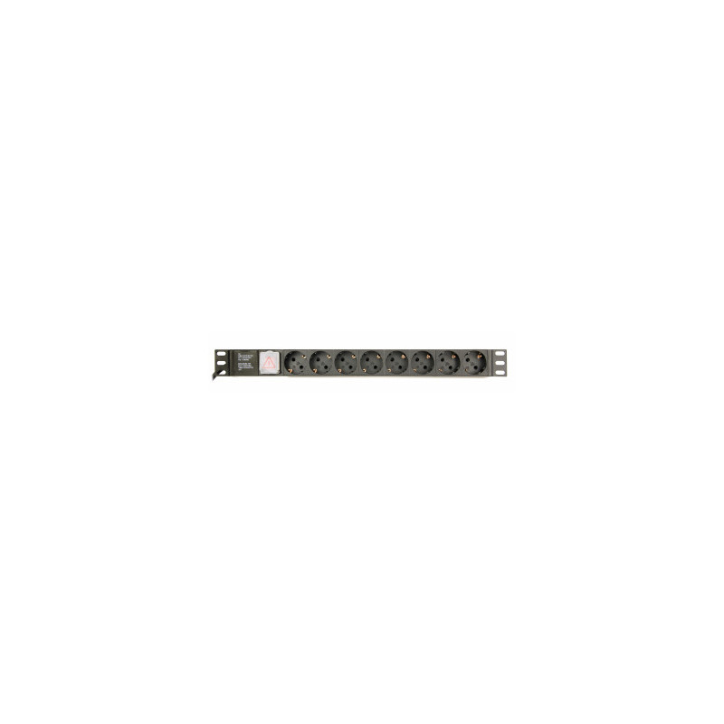 Gembird Power Distribution Unit PDU 8 Schuko Sockets 1U 16A 3 m