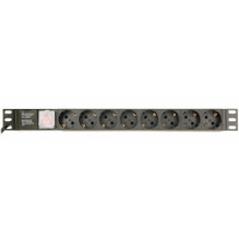Gembird Power Distribution Unit PDU 8 Schuko Sockets 1U 16A C14 Plug 3m