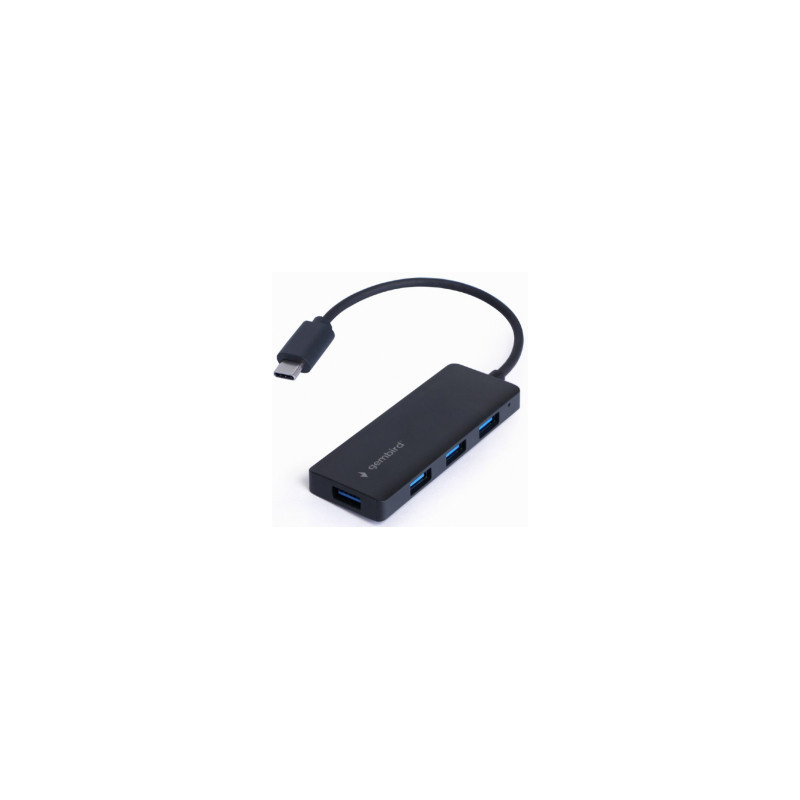 Gembird šakotuvai 4 prievadų USB-C 4xUSB 3.1 (1 kartos) juodi