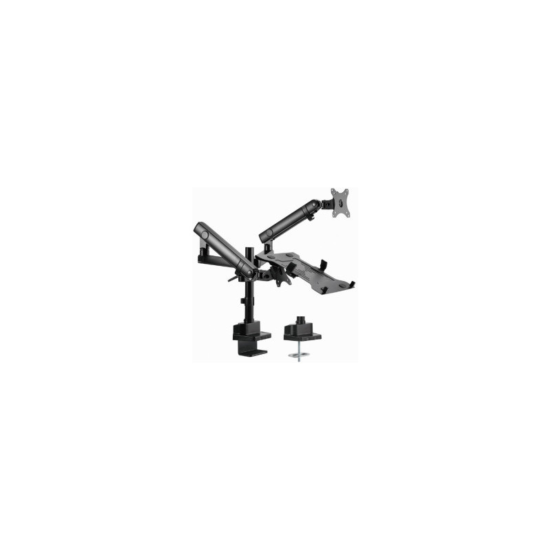 Monitor mount Gembird Desk Mounted Adjustable Monitor Arm with Notebook Tray (full-motion)