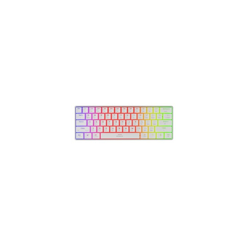 Genesis Thor 660 G2 60% balta RGB Gateron ruda