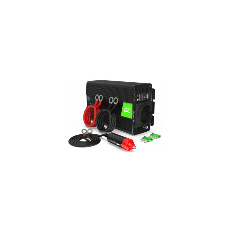 „Green Cell“ automobilio maitinimo keitiklis iš 24 V į 230 V, 500 W / 1000 W