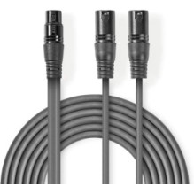 Laidas Nedis 2x XLR M - XLR F 1,5 m