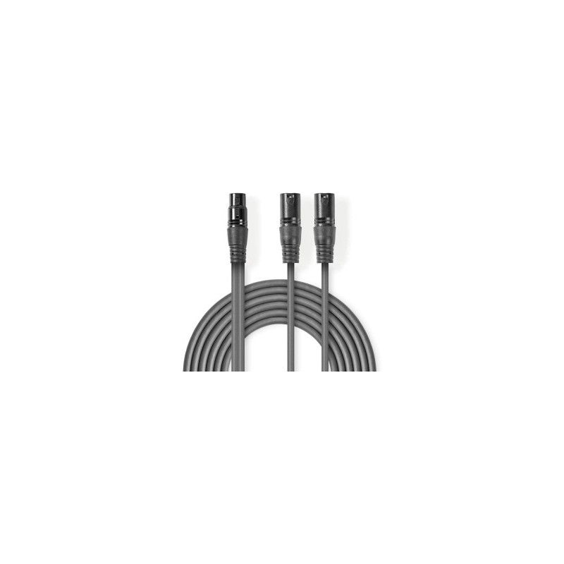 Laidas Nedis 2x XLR M - XLR F 1,5 m