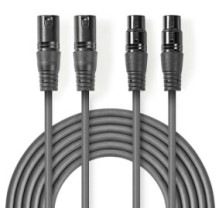 Cable Nedis 2x XLR M - 2x...