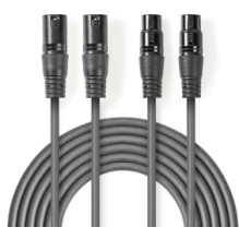 Cable Nedis 2x XLR M - 2x...