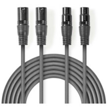 Cable Nedis 2x XLR M - 2x...