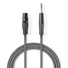 Nedis XLR kabelis F - 6,35 mm M 1,5 m