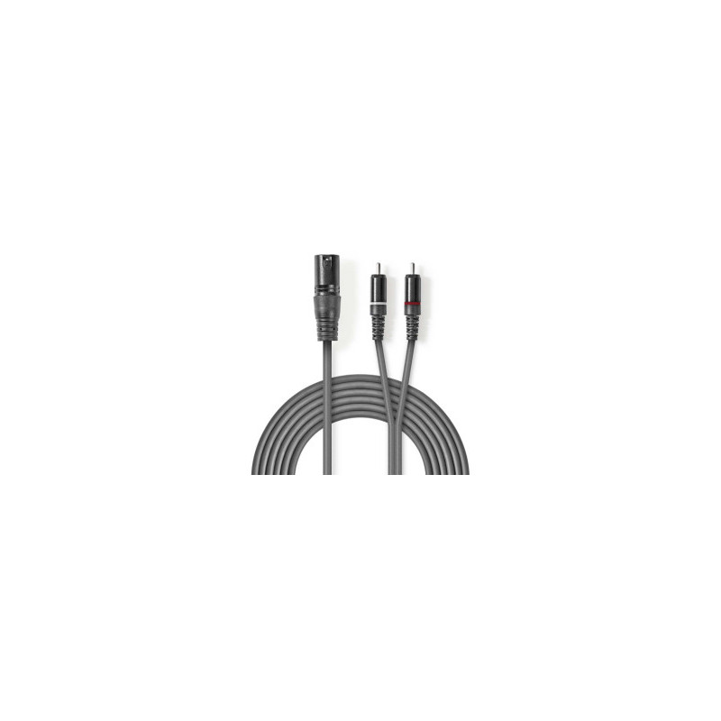Laidas Nedis XLR M - 2x RCA M 3m