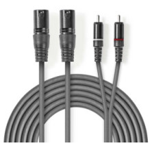 Laidas Nedis 2x XLR M - 2x RCA M 1,5m