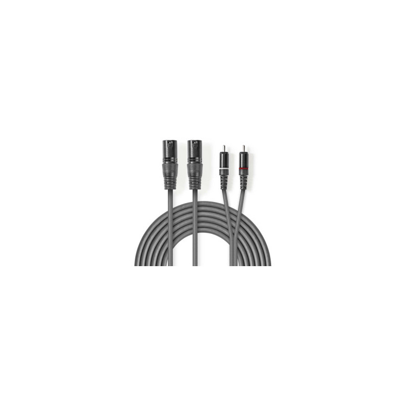 Laidas Nedis 2x XLR M - 2x RCA M 1,5m