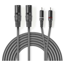 Cable Nedis 2x XLR M - 2x...